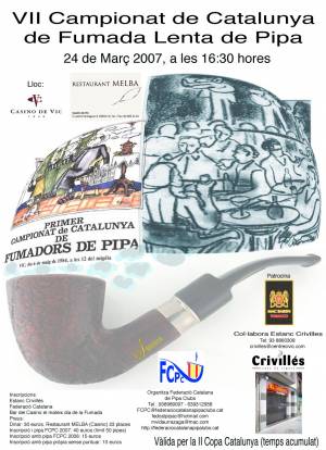 Cartel del VII Campeonato de Cataluña de Fumada Lenta