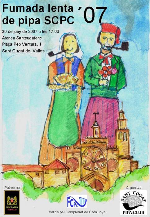 Cartel para anunciar la fumada lenta del San Cugat Pipa Club del 2007