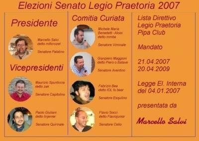 cartel elecciones legio praetoria pipa club